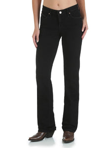 Women's Wrangler Ultimate Riding Jean Q-Baby In Black Magic