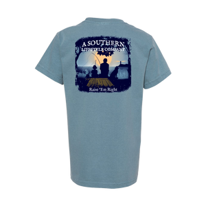 A Southern Lifestyle Dock Sitting Youth Short Sleeve Tee