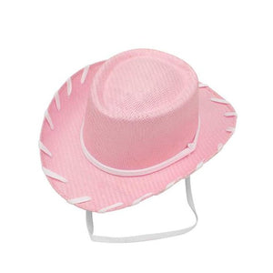 Kid's Pink Woody Paper Straw Cowgirl Hat