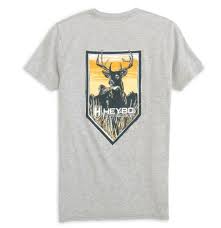 Heybo Deer on Shield Short Sleeve Tee Shirt