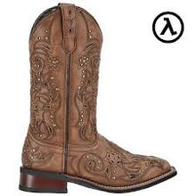 Load image into Gallery viewer, Janie Tan Square Toe Laredo Women&#39;s Western Cowgirl Boots
