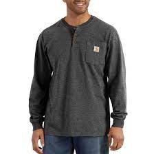 Carhartt Loose Fit Heavyweight Long Sleeve Pocket Henley T-Shirt