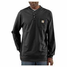 Carhartt Loose Fit Heavyweight Long Sleeve Pocket Henley T-Shirt Big &Tall