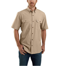 Load image into Gallery viewer, Loose Fit Midweight Chambray Short Sleeve Shirt
