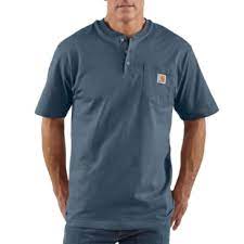 Loose Fit Heavyweight Short Sleeve Pocket Henley T-Shirt Big & Tall
