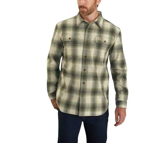 Carhartt Original Fit Flannel Long-Sleeve Plaid Shirt