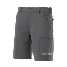 Huk Next Level 10.5 inch Shorts, Mens, Charcoal, Small
