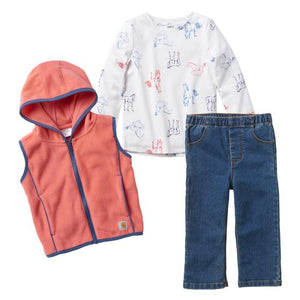 Carhartt Girl's 3 Piece Vest / Pant Set