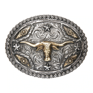 Andwest Longhorn With Stars Buckle