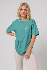 Lauren James Stars Sand Stripes Forever Short Sleeve Pocket T-Shirt
