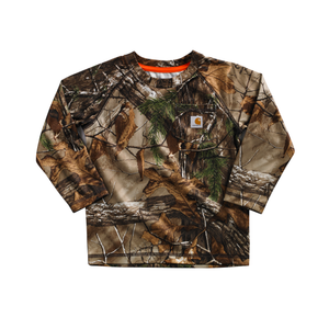 Kid's Carhartt Force Camo Long Sleeve Pocket Tee
