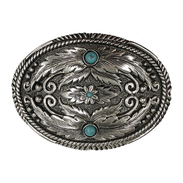 Andwest Fancy Feather Buckle with Turquoise